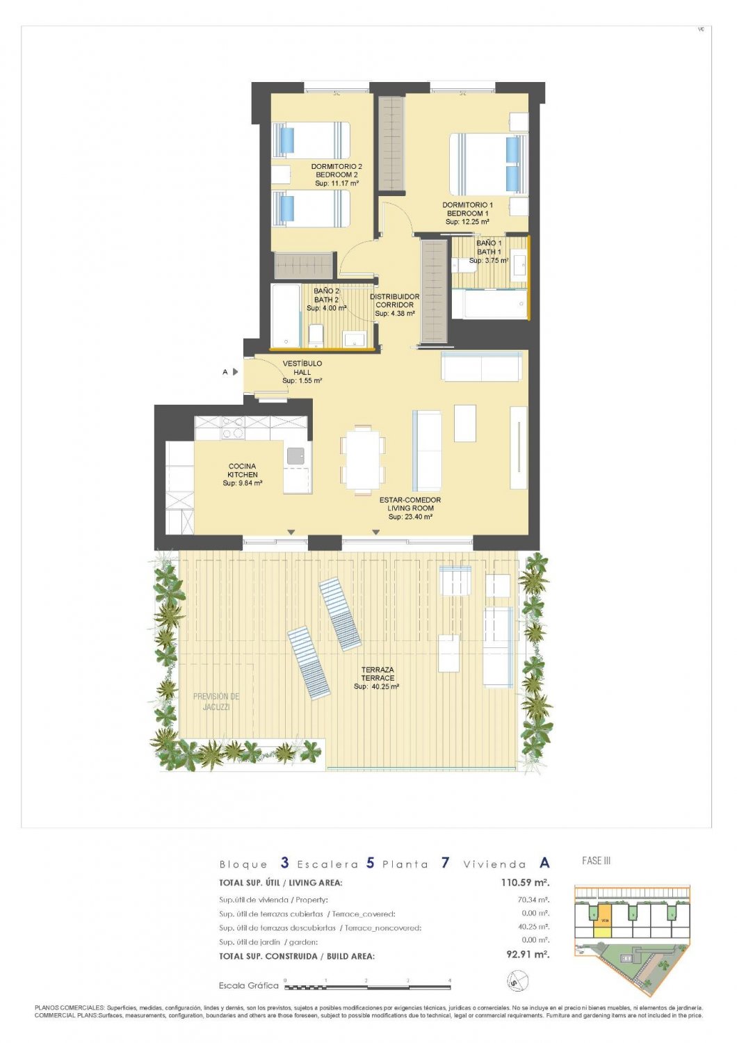 Penthäuser in Alicante, Spanien 2 Schlafzimmer, 92 m2 Nr. 111368
