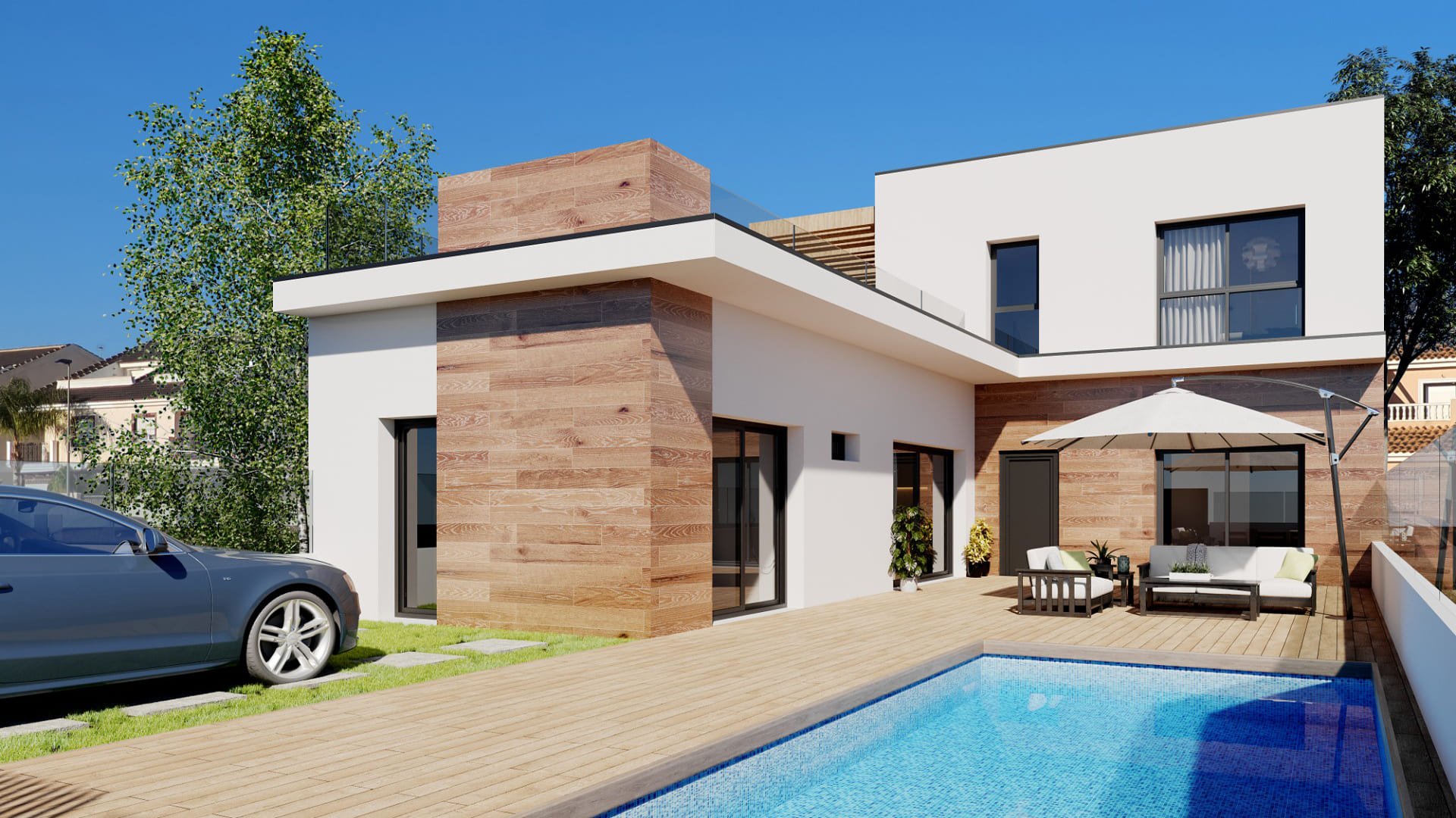 Villa in Senda de los Flamencos, San Javier, Murcia, Spanien 3 Schlafzimmer, 124.7 m2 Nr. 90834