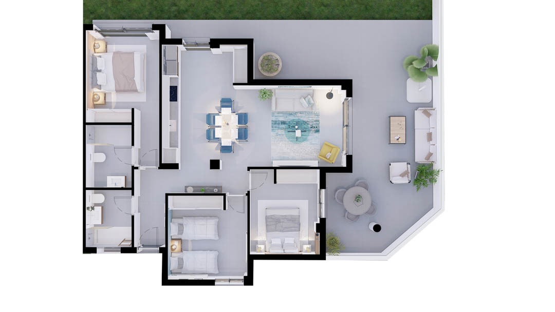Apartament w Villajoyosa, Alicante, Hiszpania 2 sypialnie, 63 mkw. nr 84275