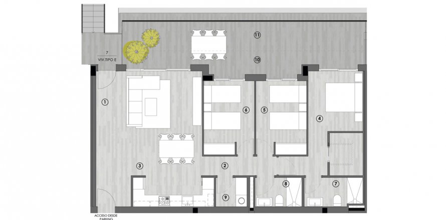 Wohnung Gran Alacant, Alicante, Spanien 3 Schlafzimmer, 98 m2 Nr. 101633
