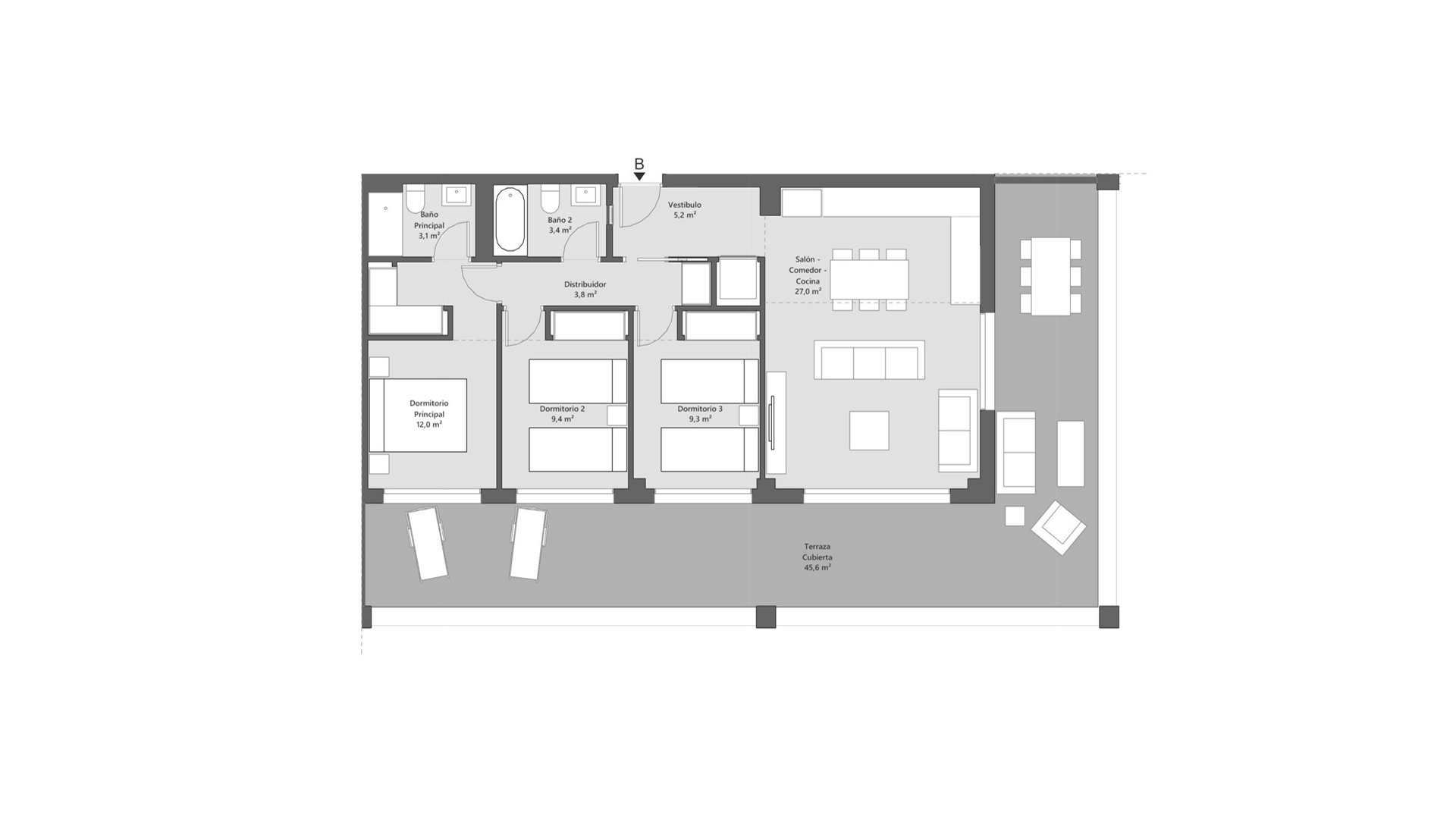 Huoneisto Symphony Suites II, Cancelada, Malaga, Espanja 3 makuuhuonetta, 73 m2 No. 93753