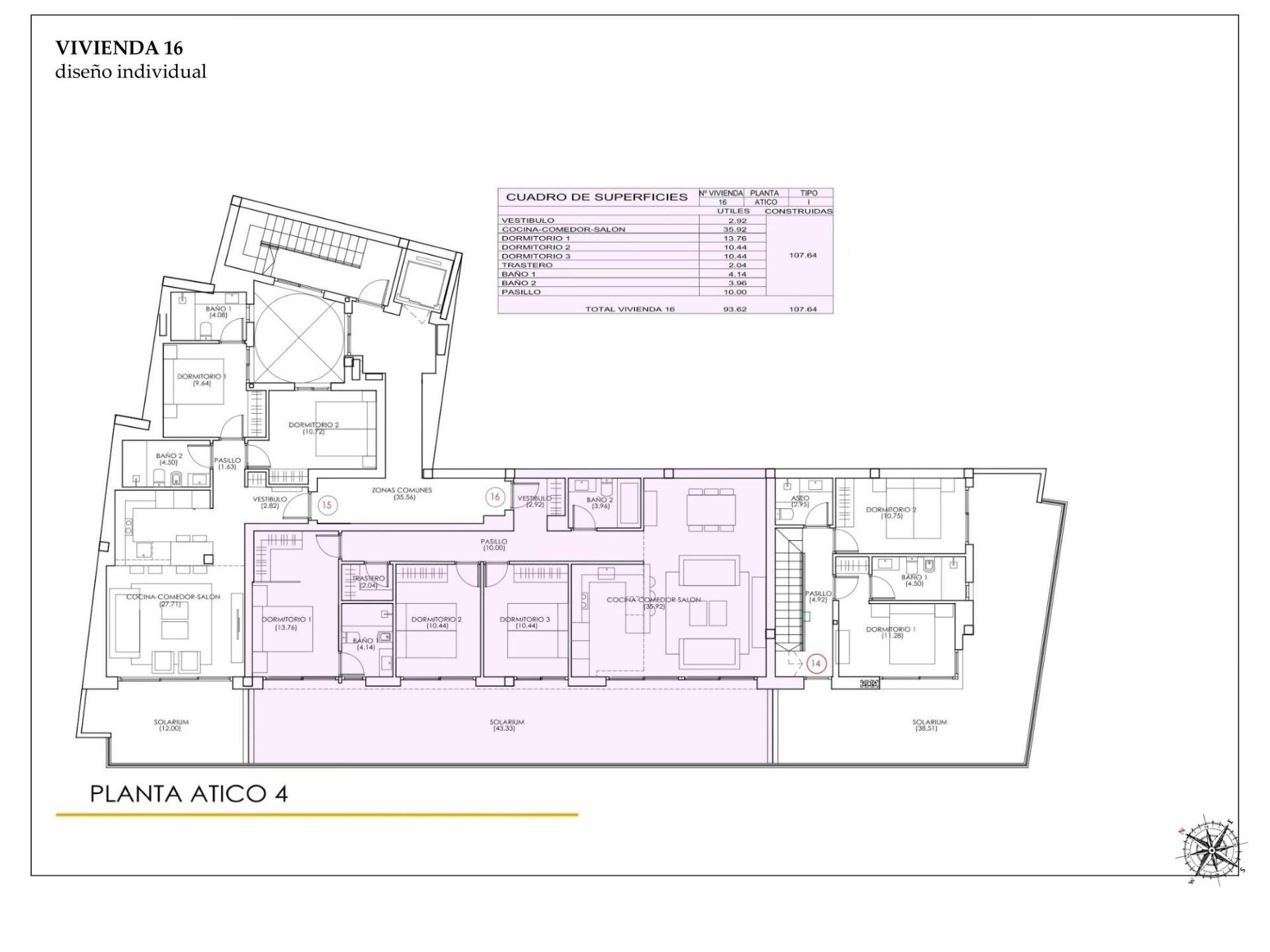 Penthauss Torrevieja, Alicante, Spānijā 3 istabas, 108 m2 Nr. 94873