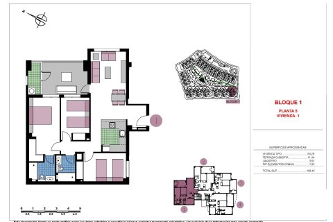 Penthäuser zum Verkauf Mil Palmeras, Alicante, Spanien 3 Schlafzimmer, 106 m2 Nr. 112686 - Foto 7