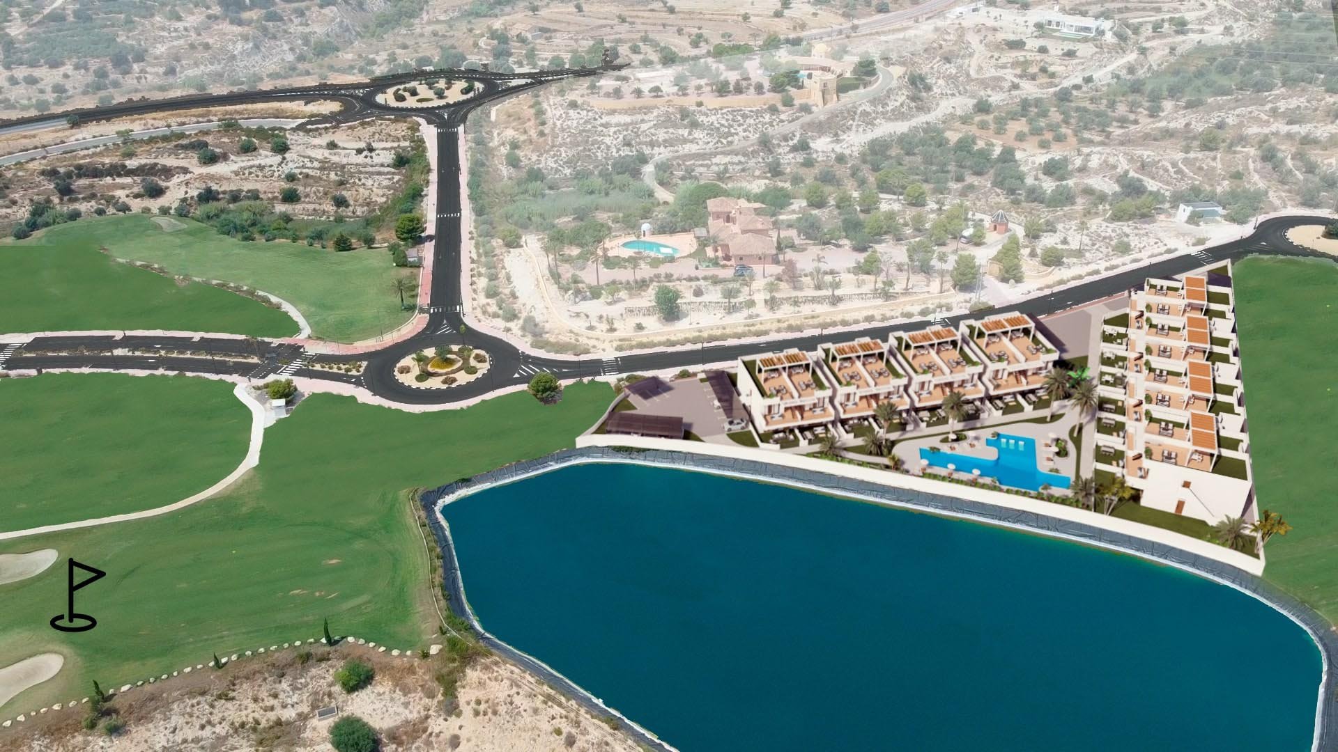 Bungalow en Leduc Golf Resort, Finestrat, Alicante, Espagne 3 chambres, 186 m2 No. 90251