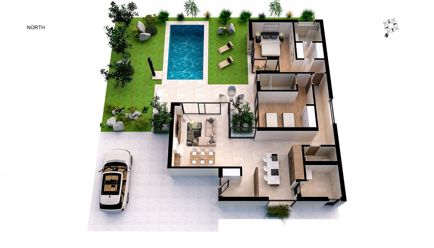 Villa in Banos Y Mendigo, Murcia, Spanien 2 Schlafzimmer, 99 m2 Nr. 111390