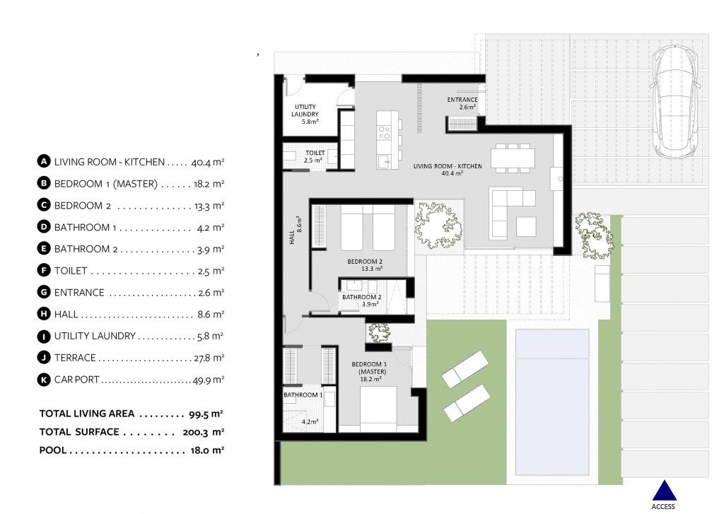 Villa in Banos Y Mendigo, Murcia, Spanien 2 Schlafzimmer, 99 m2 Nr. 111390