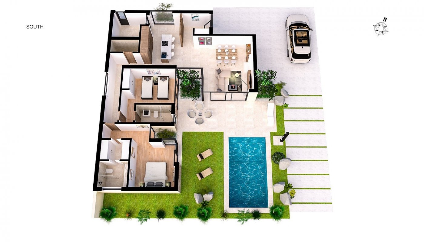 Villa in Banos Y Mendigo, Murcia, Spanien 2 Schlafzimmer, 99 m2 Nr. 111390