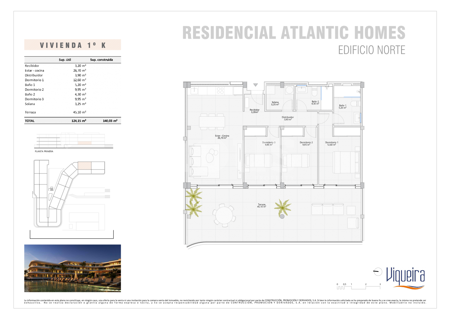 Lägenhet i Adeje, Tenerife, Spanien 3 sovrum, 79 kvm. Nr. 102955