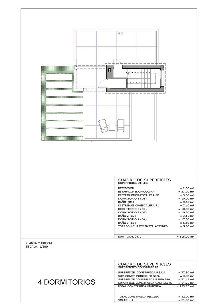 Villa in Cartagena, Murcia, Spanien 4 Schlafzimmer, 153 m2 Nr. 111477