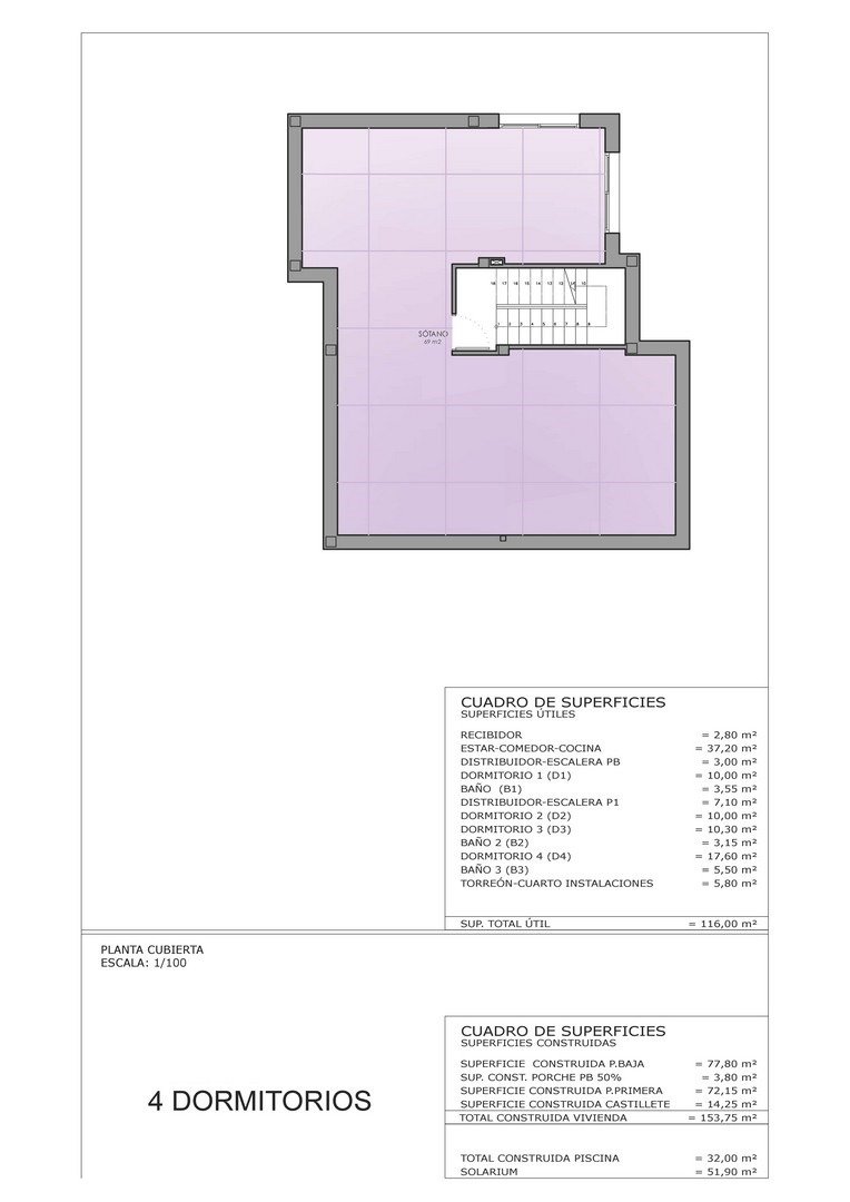 Villa in Cartagena, Murcia, Spanien 4 Schlafzimmer, 153 m2 Nr. 111477