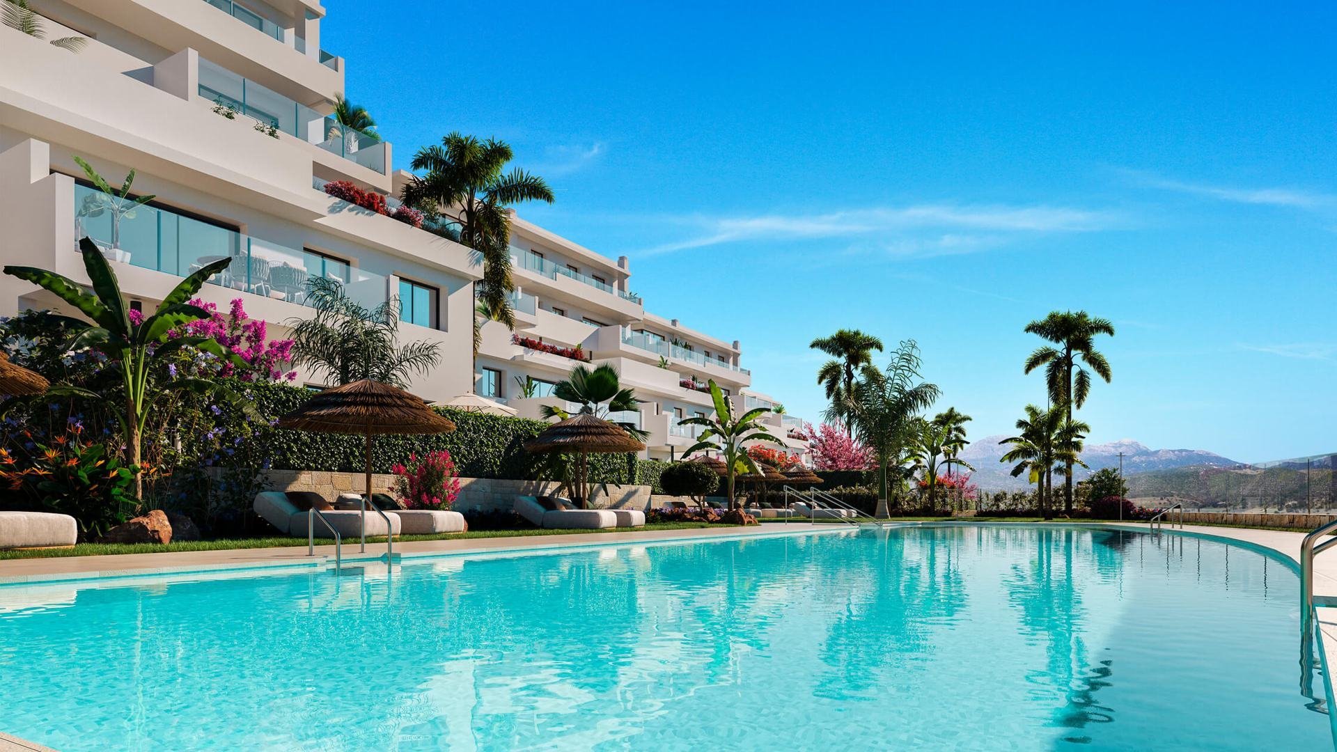 Apartment in LAS TERRAZAS DE CORTESIN BON AIR, Casares, Malaga, Spa, 2 bedrooms, 116.7 sq.m. No. 93361